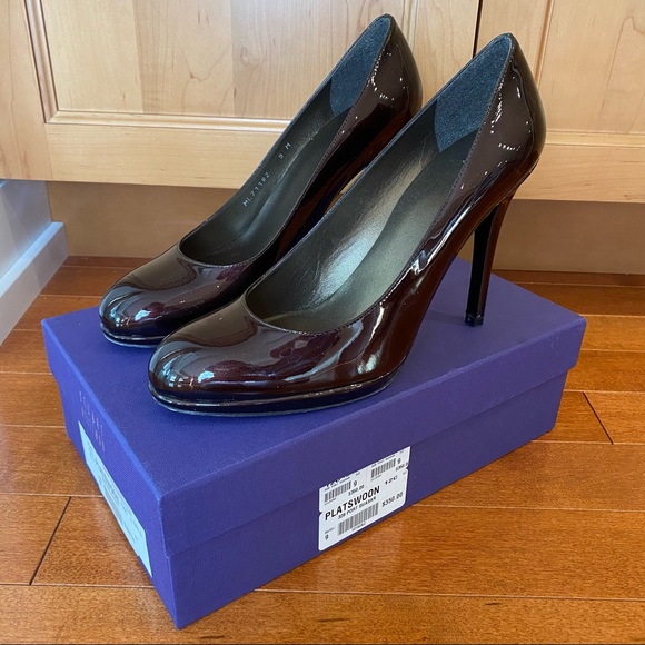Stuart Weitzman Platswoon Platform Pump in Port - Picture 8 of 11